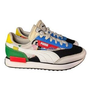 Puma Future Rider Play On Multicolor Sneakers Women’s 6.5 Retro Casual 383422-01